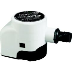 1250 GPH Ultima Automatic Bilge Pump, reliable performance, patented Mirus field detector cells, versatile installation options, 3 Amps, 1250 gallons per hour, hose sizes 1-1/8" and 1-1/4", Made in USA, top-of-the-line technology