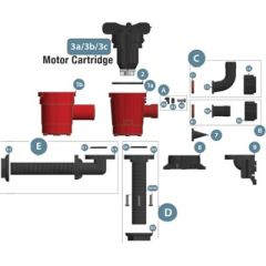Johnson Pump 54236PK, Aerator Thru-hull Assembly