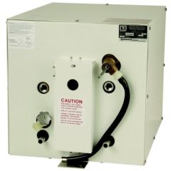 Seaward F1100W Water Heater, White Epoxy Coated Aluminum, Front Heat Exchanger, 11 Gallon Capacity, Efficient Heat Transfer, Ignition Protection, 120V AC, 1800W, UL Certified, Attwood Marine Manufactured, Compact Design, Elegant Finish, Reliable Performan