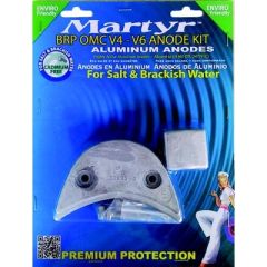 Martyr BRP OMC Johnson/Evinrude V4-V6 HP Anode Kit, Magnesium, corrosion protection, engine longevity