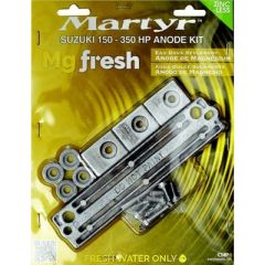 Martyr CMSZ150350KITM Suzuki Anode Kit, Suzuki outboard engines, 150-300HP, Magnesium, corrosion protection, marine environment, electrolysis, galvanic corrosion, installation, anodes, hardware, longevity, performance, durability, upgrade, boating experie