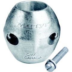 Martyr Streamlined Shaft Zinc Anode, Stainless Steel Slotted Head