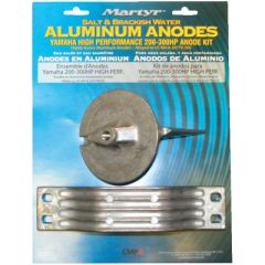 Yamaha Anode Kits, Aluminum, Yamaha 200-300 HP, outboard engine, corrosion protection, installation, stainless steel hardware, Martyr Anodes, galvanic corrosion, boat maintenance, engine longevity.