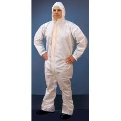 Buffalo Microporous Disposable Coverall, XXXL, Tyvek alternative, Protection, Breathability, Comfort, Durability, Hazardous environment, Two-way zip-front, Elastic wrists, ankles, waist, Front and back pockets, Safety apparel, Chest sizes 54-56.