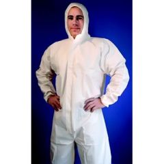 Buffalo SMS Disposable Coverall, XXL, Contractor-Grade Protective Gear, Breathable Defense, SMS Material, Comfortable Fit, Hooded Design, Two-Way Zippers, Front and Back Pockets, Buffalo Rags, Chest Sizes 50-52, Individually Poly-Bagged, Work Environment 