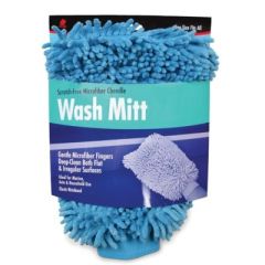 Buffalo Microfiber Blue Chenille Wash Mitt, ultimate cleaning tool, microfiber fingers, marine cleaning, auto cleaning, household cleaning, dirt removal, grime removal, stain removal, elastic wristband, hand washable, one-size-fits-all design, Buffalo rag