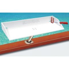 Magma Black, White Bait/Filet Mate Table, LeveLock All Angle Adjustable Fish Rod Holder, Built-in Ruler, Knife & Pliers Slots, FDA Approved, High-Density Polyethylene Material, Levelock All Angle Fish Rod Holder Mount, Stainless Tube, Foldable Design