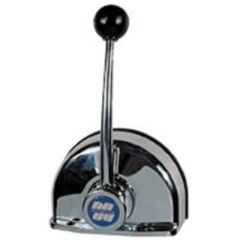 Universal Dual Function Top Mount Control, Single Lever, Ultraflex C2, C7, C8, MC0, X43 neutral safety switch, exposed positions, flying bridge, durable construction, chrome color, Ultraflex C22 cable, K32 - 34662 Z connection kit, convenience, safety, st