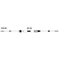 UFLEX C23BC, Bulkhead Mount Engine Control Cable, Stainless Steel Fittings, 4300 Type Cable, Uflex, Boating Enthusiasts, Marine Equipment, Reliable Operation, Heavy-Duty Applications, Precise Control, Long-Lasting Performance