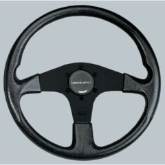 Uflex Corse Steering Wheel, Black PVC Grip, Aluminum Spokes, Italian Design, High Performance, Durable, Easy Installation, Reliable, Long-lasting, Superior Craftsmanship