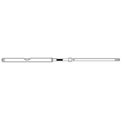 UFLEX M86 Universal Rack & Pinion Steering Cable, Morse Command 200, Teleflex SSC124, stainless steel, engine output fittings, armor-wrapped, precise control, Uflex, 12-foot, boat, yacht, watercraft, durability, performance.