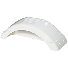 Fender 8-12 White Plastic Step, Fulton, high-density polyethylene, corrosion-proof, impacts resistant, weight capacity, top step feature, wheel sizes, utility trailer, vehicle owner, durability, convenience.