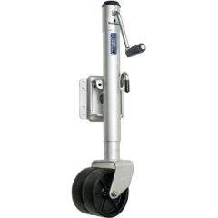 Fulton XPD15L0101 1,500 lb Max Load Heavy Duty Dual Wheel Bolt On Swivel Jack, Z-Max 600 Silver