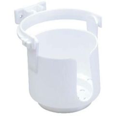 Attwood Gimbaled Drink Holder, White Color, Self-Leveling Feature, Coffee Cup Slot, Durable Molded Plastic, Self-Draining, Attwood Marine, High-Quality Product, Gimbaled Surface-Mounting Bracket, Beverage Holder, Boating Accessory