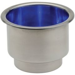Attwood 11786B7 LED Stainless Steel Drink Holders, Blue LEDs, boat drink holder, marine LED cup holder