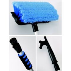 Deluxe Deck Brush Kit, marine cleaning, boat maintenance, durable materials, ergonomic design, water flow control, telescoping pole, nylon boat hook, Attwood Marine, high-quality, marine environment, boat owner, cleaning routine, boat shine.