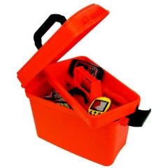 Attwood 118341 Boater's Storage Box, water-resistant, organization, safety orange