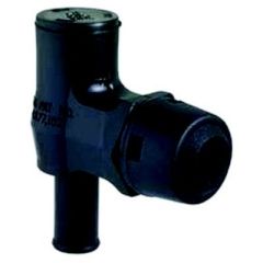 Attwood Fuel Tank Vent, 90 Degree Standard Mount, 5/8" Hose, Black, ABYC Standard, Flame-Retardant Plastic, Stainless Steel Cover, 3/4" Installation Hole, 9/16" Hull Thickness, Boat Fuel System, Marine Product, Ventilation, Water Protection, Boating Adven