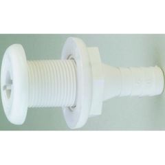 Attwood Thru Hull Connector, White - 3/4", Marine Hose Connector