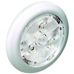 warm white interior light, exterior light, LED technology, energy efficiency, long-lasting illumination, stainless steel housing, marine applications, 12-VDC systems, Attwood Marine, white plastic bezel