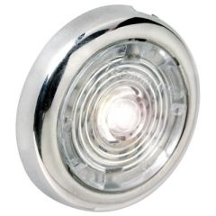 1-1/2" White Interior/Exterior Light, Stainless Steel Bezel, LED technology, Attwood Marine, eco-friendly choice, waterproof, 12-VDC systems, long-lasting, durable, efficient lighting
