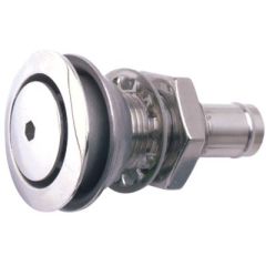 Attwood Fuel Tank Vent Flush Mount, Straight, 316 Stainless Steel, Marine-grade, Easy Installation, Leak-free, Durable, High-quality, Boat Fuel System, Hex Head Cap, Silicone Gaskets, Attwood Marine, 5/8" Hose I.D., 1-3/8" Installation Hole Size, Long-las