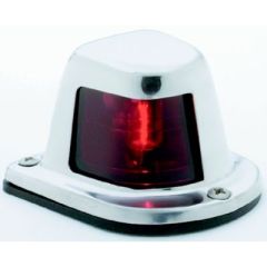 Attwood Side Lights, Deck Mount, Stainless Steel, Red, Boat Safety, Visibility, Stainless Steel Construction, 1-Mile Visibility, 8-Watt Lamp, Easy Installation, Compact Design, Red Lens Color, 112.5° Visibility Angle, Attwood Marine