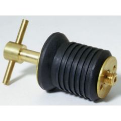 Attwood 1" Drain Plug, Brass T-Handle