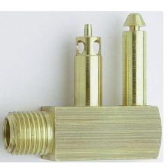 Fuel Hose Fitting, 1/4" Merc, Attwood Marine, brass construction, NPT thread, male gender, Low Permeation (LP) certified, fuel containment, thread sealant tape, 8890LP6 connector