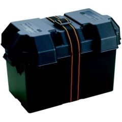 Attwood 90841 Large Battery Box, Black, Vented, Group 29/31, Marine Battery Storage, Acid Resistance, Easy Installation, Secure Transportation, ABYC Standard E-10, USCG Specification 183.420, Mounting Hardware, Superior Design, Ample Space.