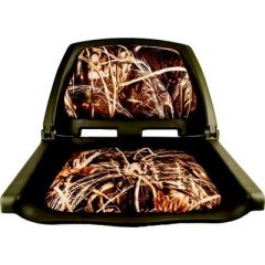 Attwood Padded Flip Boat Seat, Camouflage, Comfort, Durability