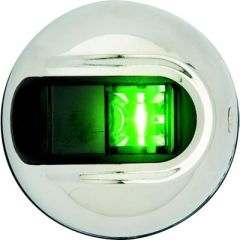 Attwood LightArmor LED, Vertical Surface Mount, Starboard Side Light, Round, Marine Lighting, Boat Safety, U.S.C.G. Certified, LED Technology, Easy Installation, Corrosion-Resistant, Water-Resistant, Attwood Marine, Green Lens, Navigation, 2-NM Visibility