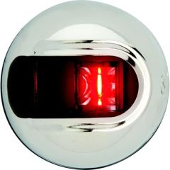 Attwood LightArmor LED, Vertical Surface Mount, Port Side Light, Round, U.S.C.G. Certified, 2 NM visibility, modular LED light engine technology, corrosion-resistant, water-resistant, tell-tale indicators, red lens color, 2-NM visibility range, boat light