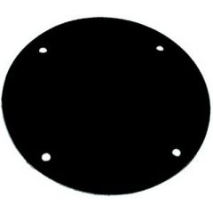 T-H Marine Screw Down Deck Plate, Black, poly material, watertight seal, durable, versatile, outdoor gear, reliable, convenient, matte finish