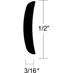 Taco A510102TAL12D, Half Oval Aluminum