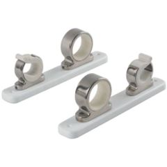 2-Rod Stainless Steel Rod Hanger Rack, secure rod storage, high-quality materials, durable, elegant, UV-stabilized polyethylene, versatile installation, multiple rods, Taco Metals, fishing gear, upgrade
