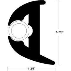 Flex Vinyl Rubrail Kit, Black, Boat Protection, Professional Installation, Taco Metals, Durable Construction, Marine Environment, Sleek Design