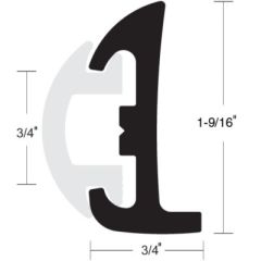 Black Semi-Rigid Rubrail, Stylish Design