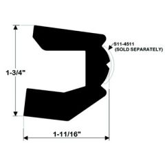 Taco V219647WHA20D Rigid Rub Rail, boat rub rail