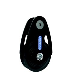Lewmar 50MM HTX Block, Black, Aluminum Side Cheeks, Delrin Ball Bearings, Swivel Head Locking Mechanism, 3/8" (10mm) Line, Working Load Limit 1762 lbs, Modern Line Technology, Professional Sailor, Weekend Adventurer