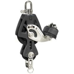 Fiddle Block, Black, Sailing equipment, Block Syncro, Plain bearing block, Stainless steel straps, Lewmar, Boat rigging, Sailboat, Working load limit, Sailing enthusiast