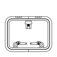 Lewmar 39930030 Low Profile Hatch, Rectangular Self Supporting Hatch