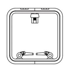 Lewmar 39944030 Low Profile Hatch, Rectangular Self Supporting Hatch