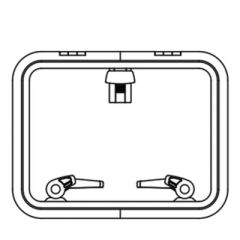Lewmar Low Profile Rectangular Hatch, Size 50, powerboat enthusiasts, sailboats, yachts, marine environments, Lewmar, boat upgrade, ventilation, anodized aluminum, foredeck hatches