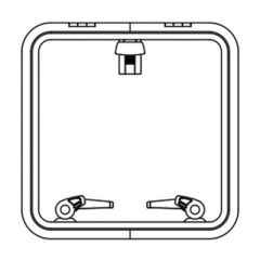 Lewmar Low Profile Rectangular Hatch, Size 60, powerboat, yacht, alloy frame, smoke acrylic, sailboats, foredeck hatches, outside handles, ventilation, anodized aluminum frame, saltwater environments, CE Approved, spare parts, maintenance, repair, marine 