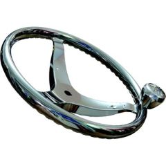 Lewmar 89700822 SWR Stainless Steering Wheel, 13.5" , 1/2" UNC Nut Set, boat enthusiast, marine conditions, durability, longevity, comfort, functionality, strength, stability, Power Grip, maneuvering, elegance, polished finish, ergonomic design, boating a