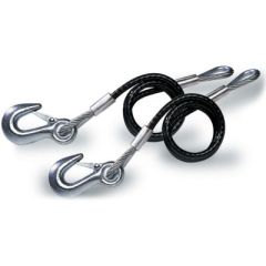 Tie Down Engineering 36" Black Vinyl Jacketed Hitch Cables, Self-coiling Hitch Cables, Trailer Safety, Galvanized Aircraft Cable, Heavy-duty Towing, Tiedown Engineering, Receiver Class IV, Trailer Compatibility, Worry-free Towing