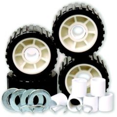 Tie Down Engineering Hull Sav'r Poly Vinly Black Roller, WOBBLE ROLLER KIT BLACK Ribbed