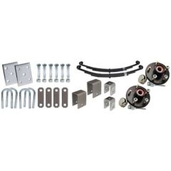 Axle Installation Kit, Painted Hubs, Dexter marine products, leaf springs, shackle links, spindle, utility trailers, boat trailers, rust protection, corrosion resistance, trailer upgrade, discontinued model, towing performance, reliable installation.