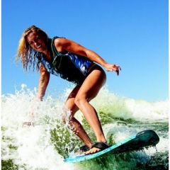 Airhead AHWSF06 Spectrum Wakesurf Board, beginners, seasoned riders, compression molded fiberglass construction, dual hook grooves, triple fin box option, Diamond grooved EVA pads, adjustable foot straps, Cz watersports, 63" x 20.5", water sports enthusia